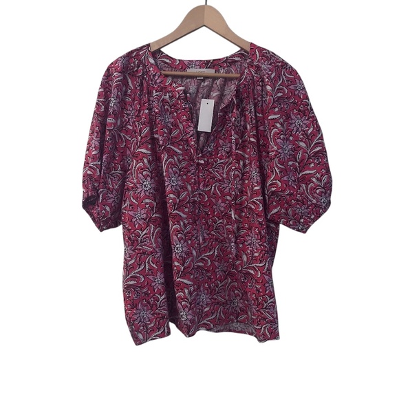 NWT Loft Women's Multi Color Floral Blouse Size XL - Picture 1 of 3